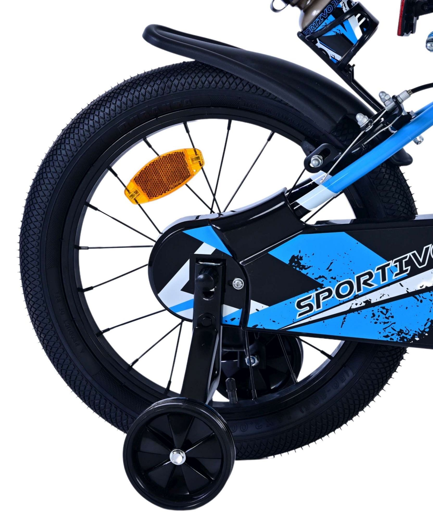 Volare Sportivo Kinderfahrrad - Jungen - 16 Zoll - Blau Schwarz - Zweihandbremsen