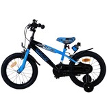 Volare Sportivo Kinderfahrrad - Jungen - 16 Zoll - Blau Schwarz - Zweihandbremsen