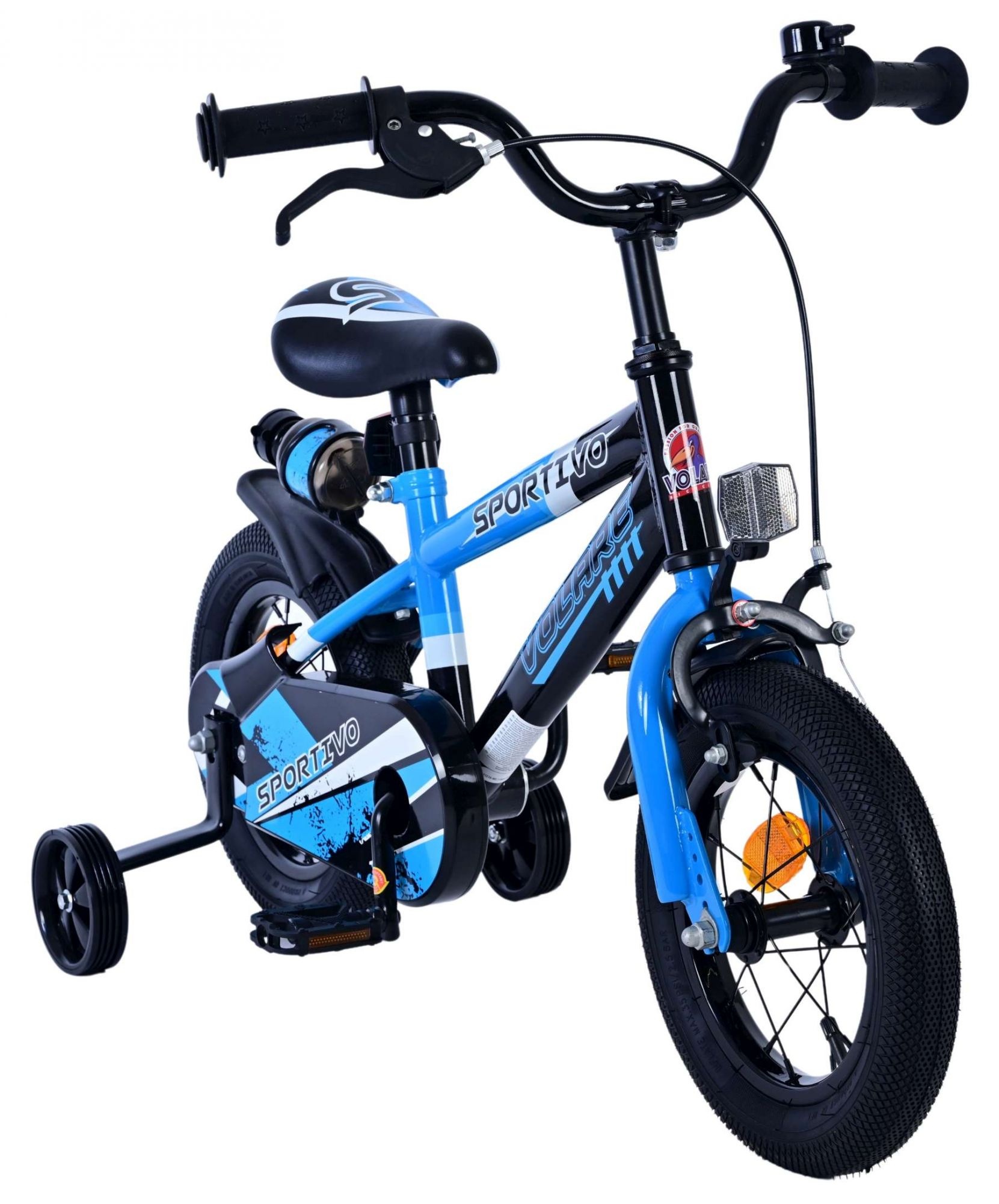 Volare Sportivo Kinderfahrrad - Jungen - 12 Zoll - Blau Schwarz