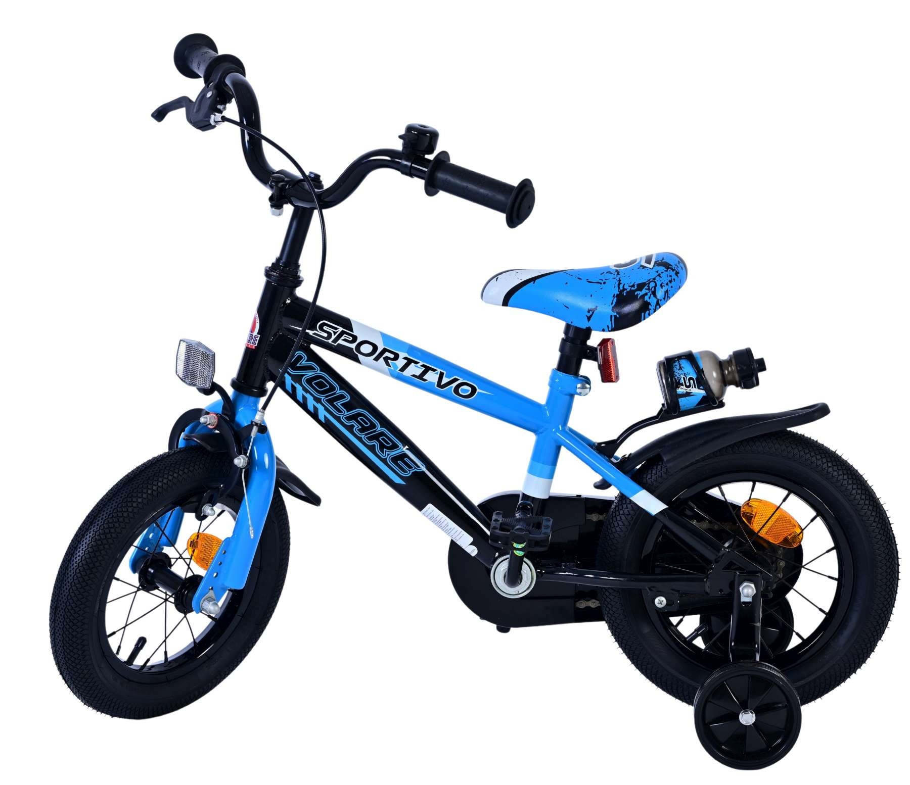 Volare Sportivo Kinderfahrrad - Jungen - 12 Zoll - Blau Schwarz