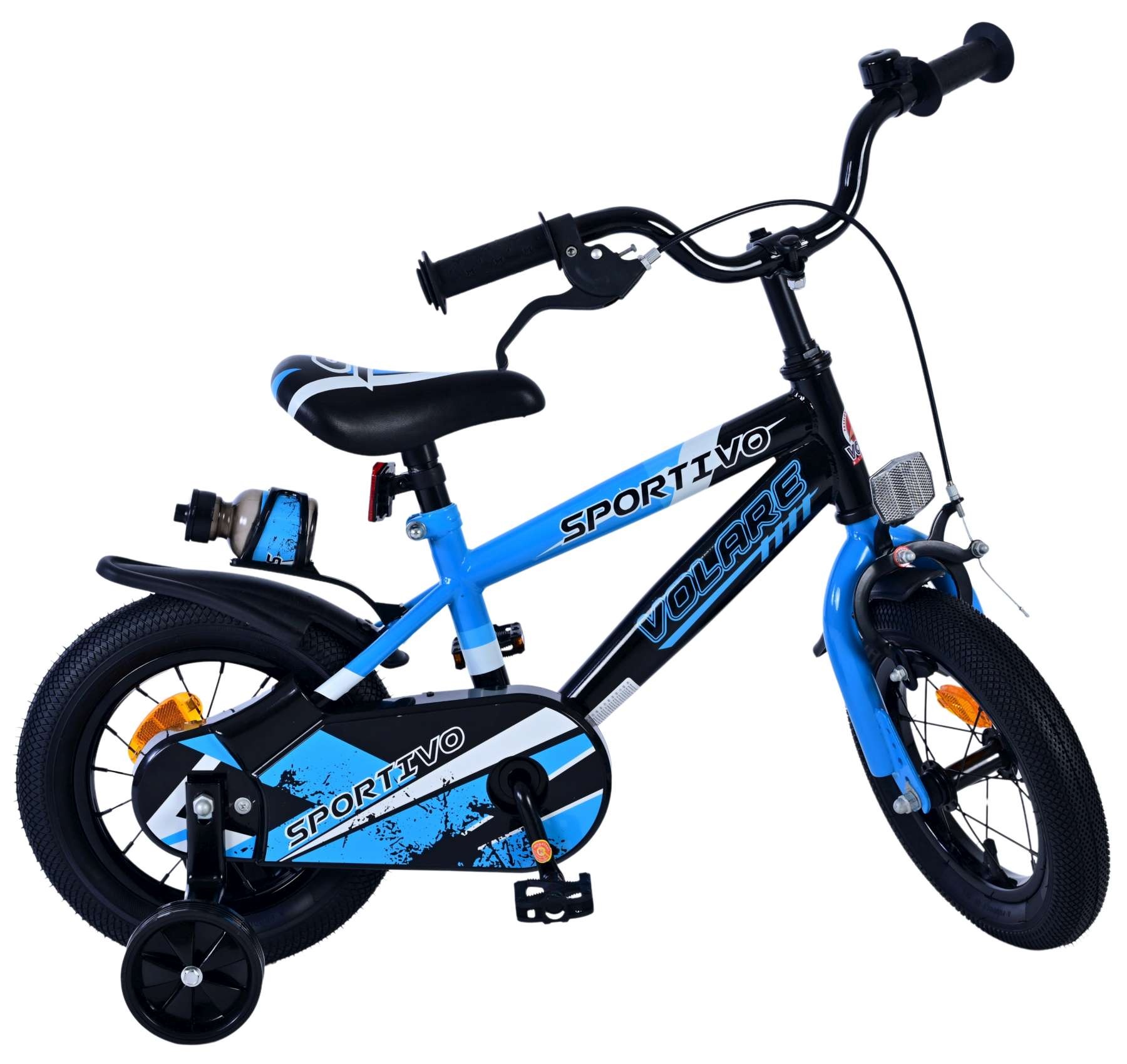 Volare Sportivo Kinderfahrrad - Jungen - 12 Zoll - Blau Schwarz