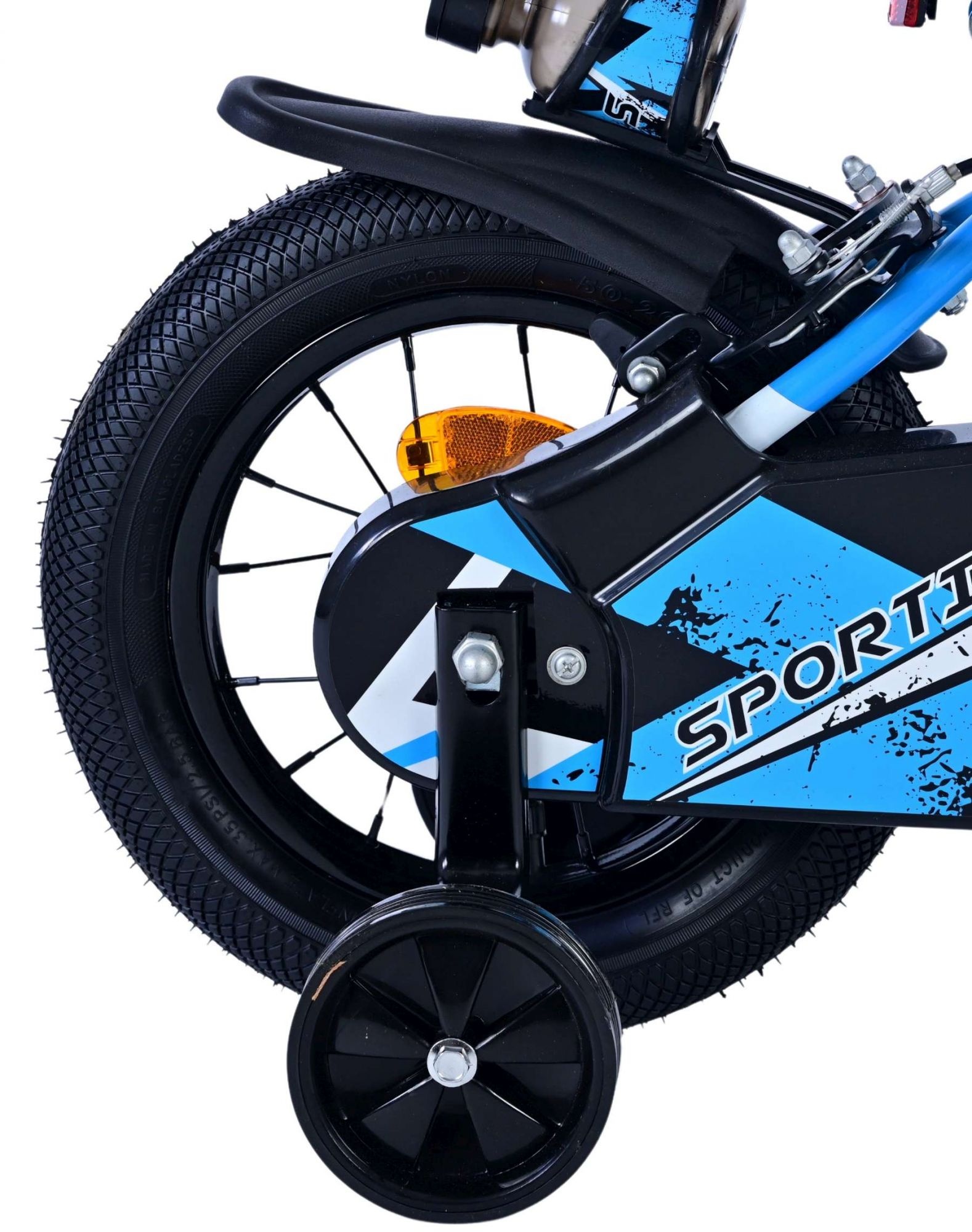 Volare Sportivo Kinderfahrrad - Jungen - 12 Zoll - Blau Schwarz - Zweihandbremsen