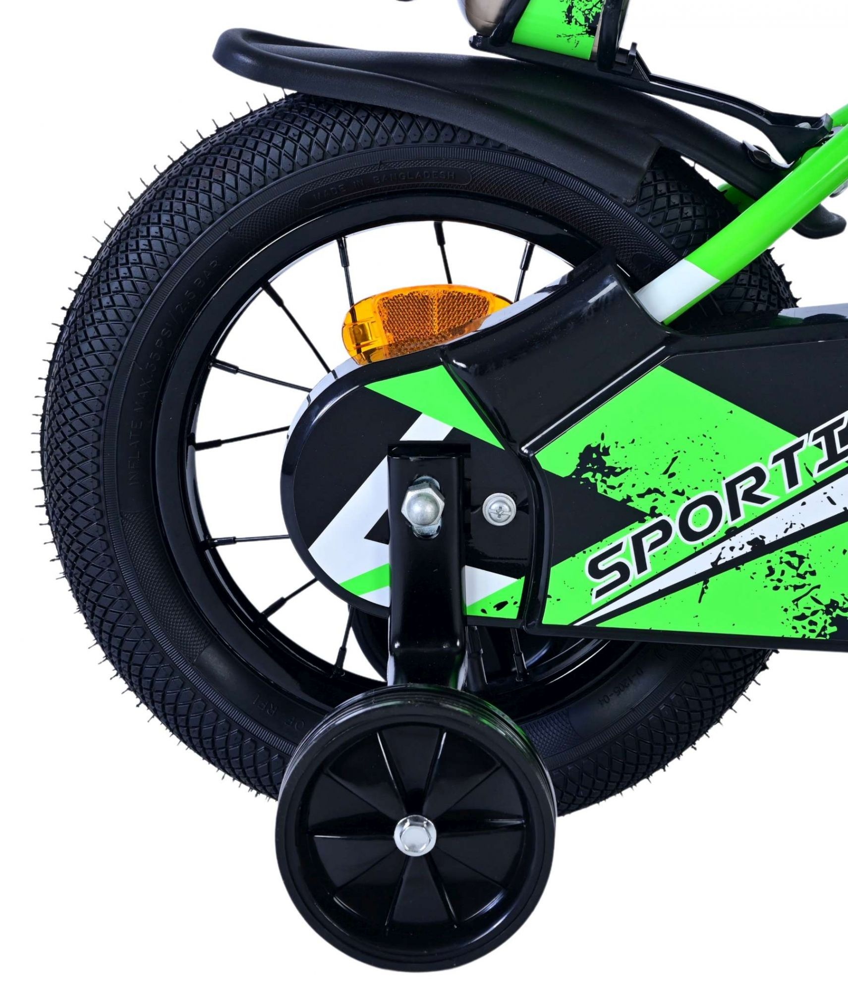 Volare Sportivo Kinderfahrrad - Jungen - 12 Zoll - Grün Schwarz