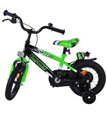 Volare Sportivo Kinderfahrrad - Jungen - 12 Zoll - Grün Schwarz