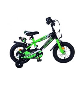 Volare Sportivo Kinderfiets - Boys - 12 inch - Green Black - Two Hand Brakes