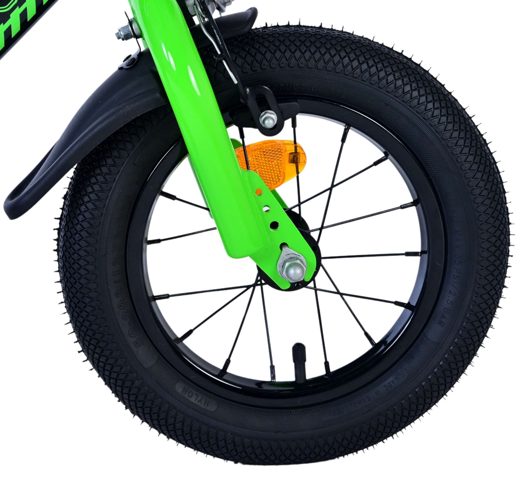 Volare Sportivo Kinderfahrrad - Jungen - 12 Zoll - Grün Schwarz - Zweihandbremsen