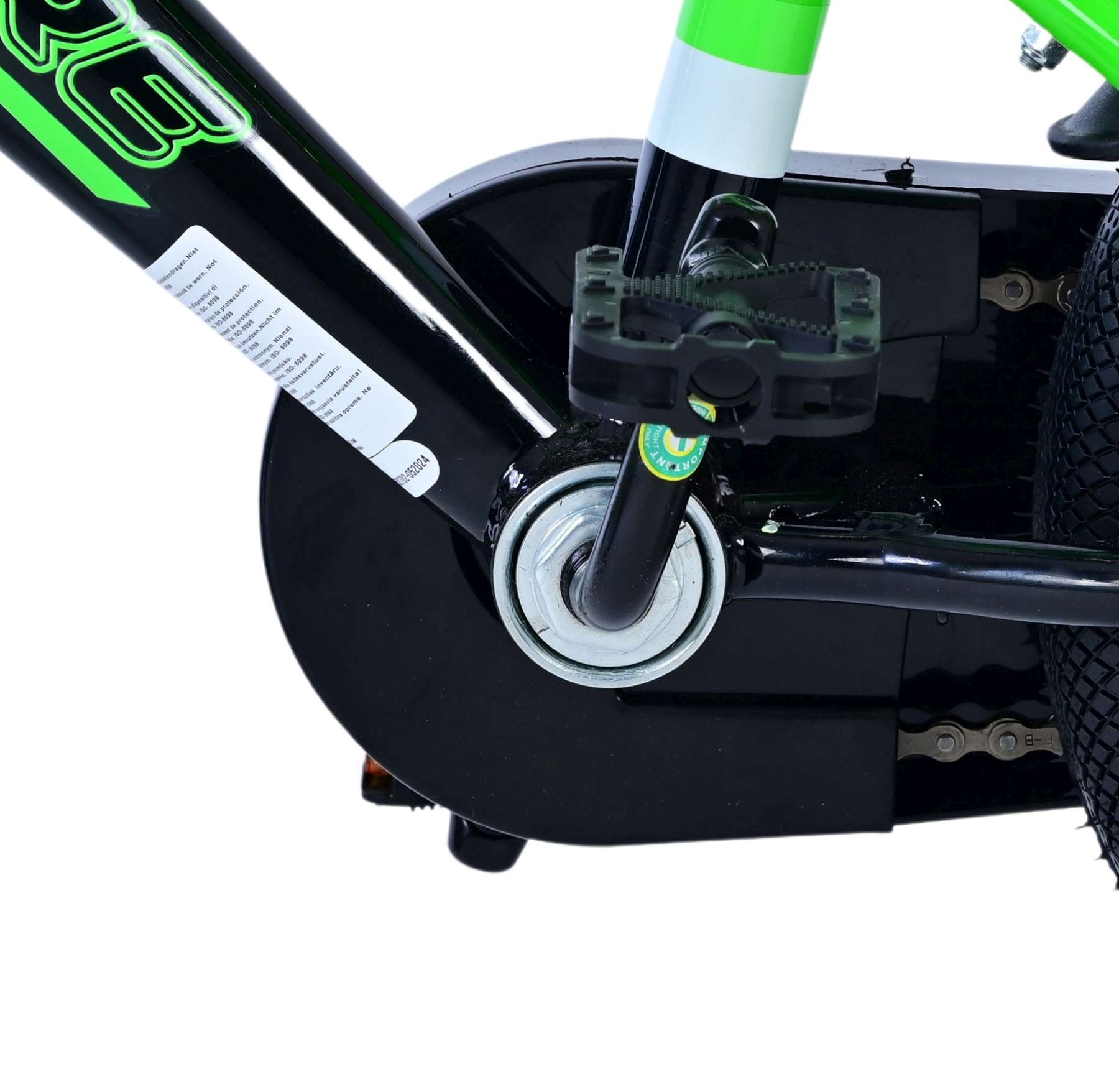 Volare Sportivo Kinderfahrrad - Jungen - 12 Zoll - Grün Schwarz - Zweihandbremsen