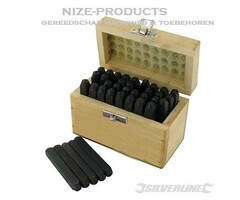Silverline 36-Delige Letter En Cijfer Stempel Set