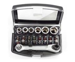 Hofftech Bit - Doppenset + Ratel 24 Delig Kleur Profi