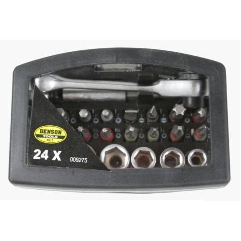 Hofftech Bit - Doppenset + Ratel 24 Delig Kleur Profi