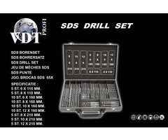 VDT Borenset 65Dlg. Sds. Inclusief Metalen Sorteerkoffer