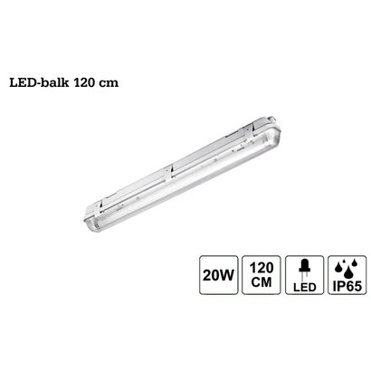 LED ARMATUUR 20W T8 COMPLEET 120 CM IP65
