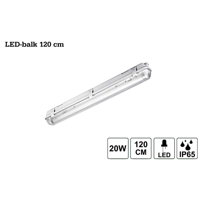 Hofftech LED ARMATUUR 20W T8 COMPLEET 120 CM IP65