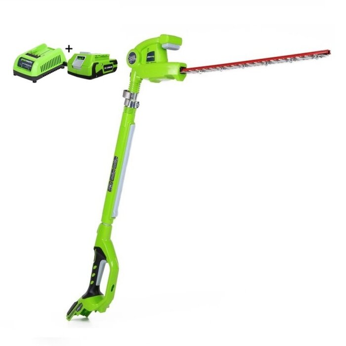Greenworks 24 Volt Cordless Hedge Trimmer Long Range G24PH51K2