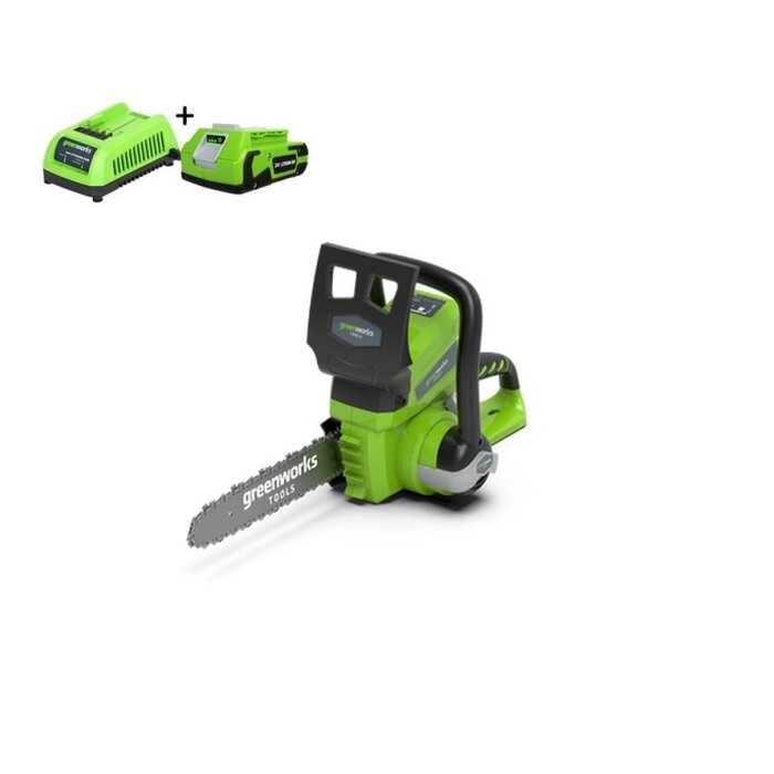 Greenworks 24 Volt Akku-Kettensäge G24CS25K2