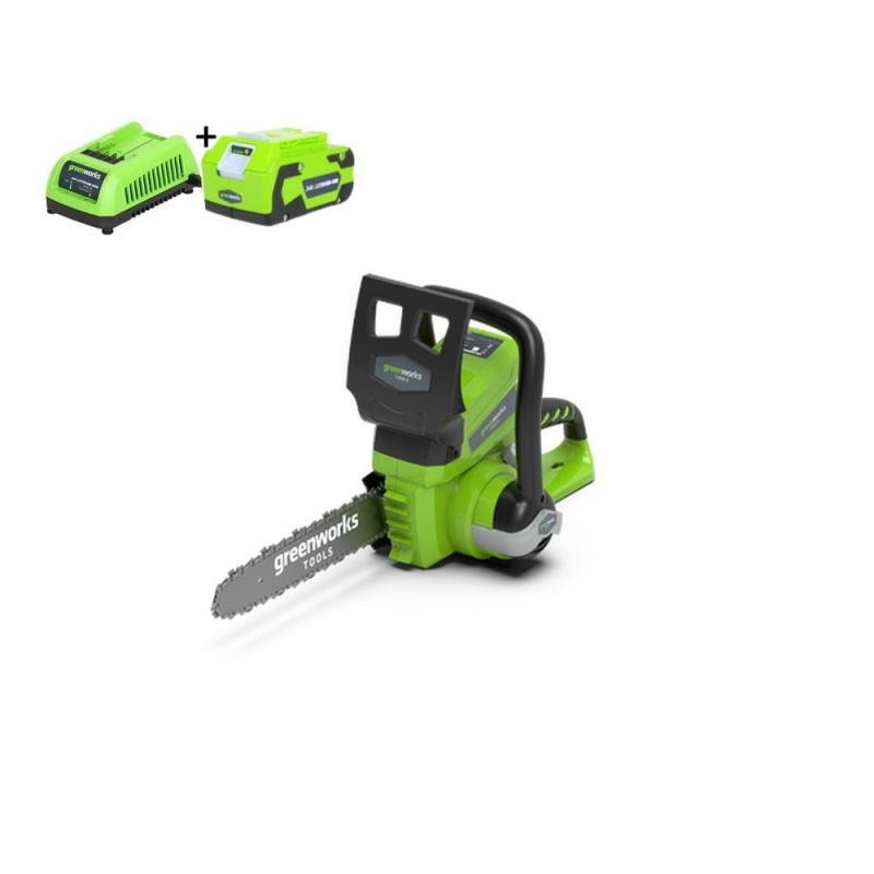 Greenworks 24 Volt Akku-Kettensäge G24CS25K4