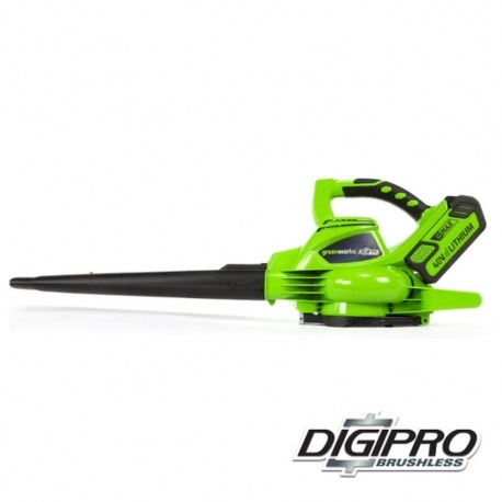 Greenworks 40 Volt Akku-Laubgebläse und Kolben GD40BV