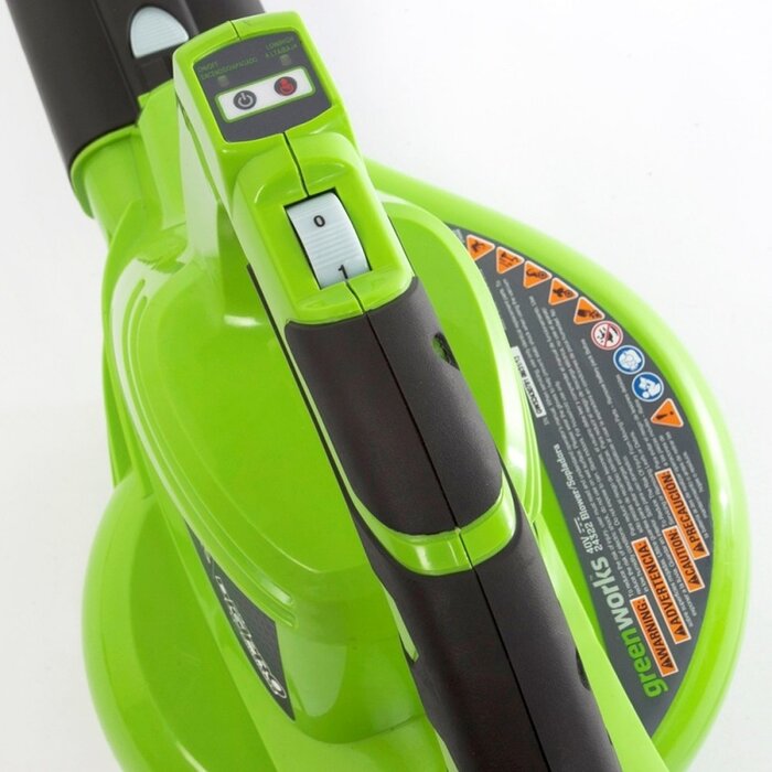 Greenworks 40 Volt Akku-Laubgebläse und Kolben GD40BVK4