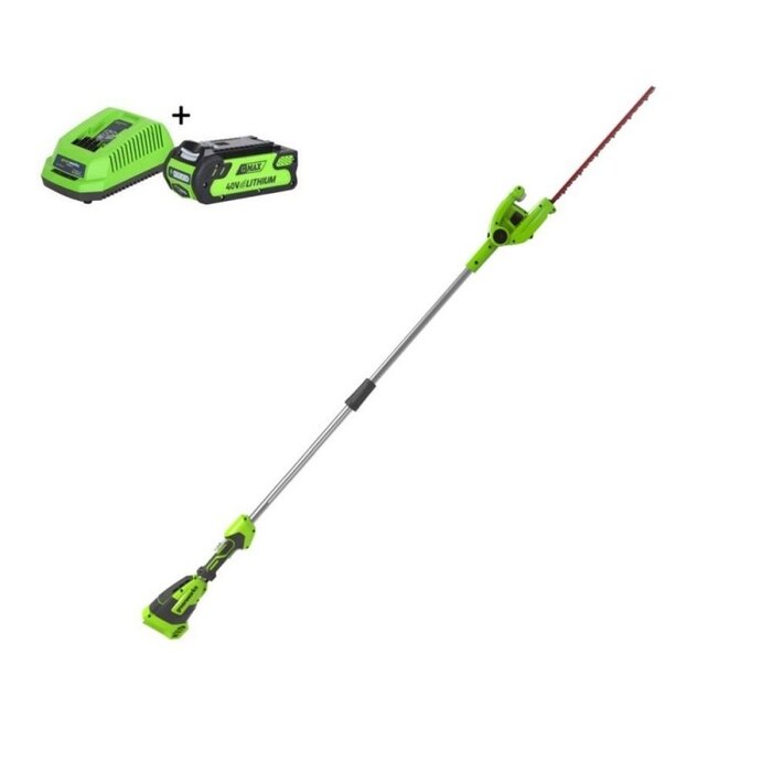 Greenworks 40 Volt Cordless Hedge Trimmer Long Range G40PHAK2