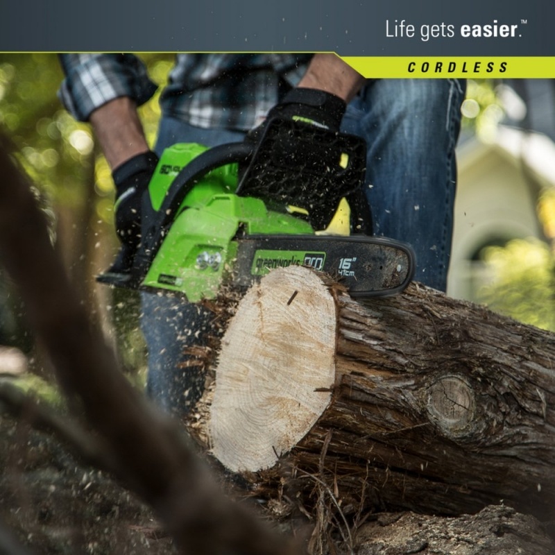 Greenworks 60 Volt Akku-Kettensäge GD60CS40