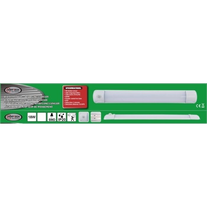 Hofftech LED ARMATUUR 36W 120 CM + BEWEGINGSSENSOR