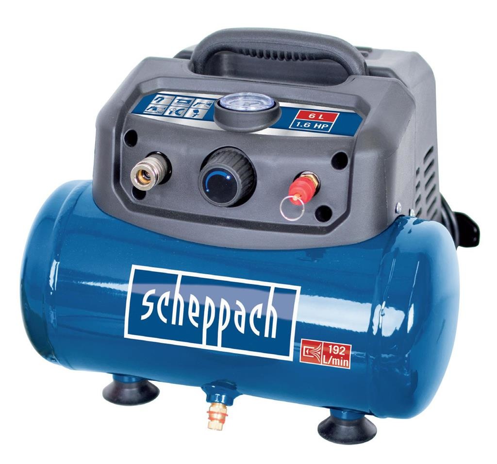 Scheppach SCHEPPACH 6 L COMPRESSOR HC06 WITH ACCESSORIES