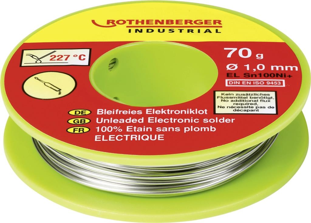 ROTHENBERGER ROTHENBERGER ELECTRONIC SOLDER, 1.5MM, 70G