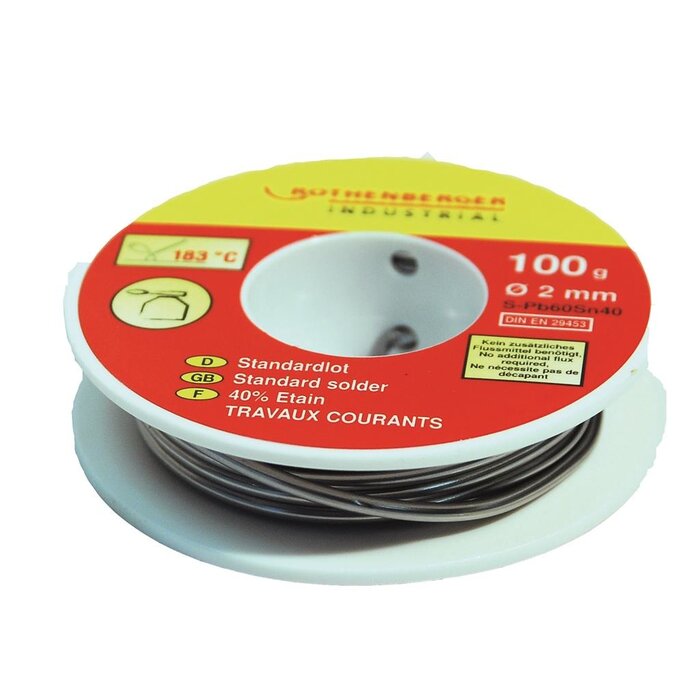 ROTHENBERGER ROTHENBERGER STANDARD SOLDER, 2MM, 70G