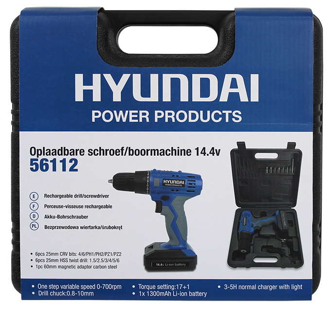 HYUNDAI POWER PRODUCTS BATTERY DRILL 14.4V
