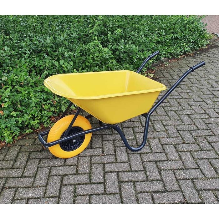 Nize blad KRUIWAGEN KUNSTSTOF GELE BAK 80 LITER HQ ANTI-LEK..