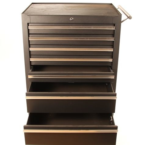 soer Werkzeugwagen 7 Schubladen schwarz