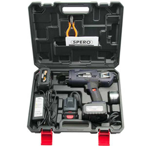 Spero tools Haakneus accu vlechtmachine incl. 2x Li-ion accus, lader, accu-extender, tang & koffer SPVM01B