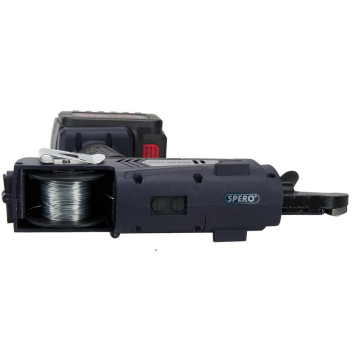 Spero tools Hakennasen-Akku-Flechtmaschine inkl. 2x Li-Ion-Akkus, Ladegerät, Akku-Extender, Zange & Koffer SPVM01B