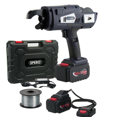 Spero tools Hook nose battery braiding machine incl. 2x Li-ion batteries, charger, battery extender, pliers & case SPVM01B