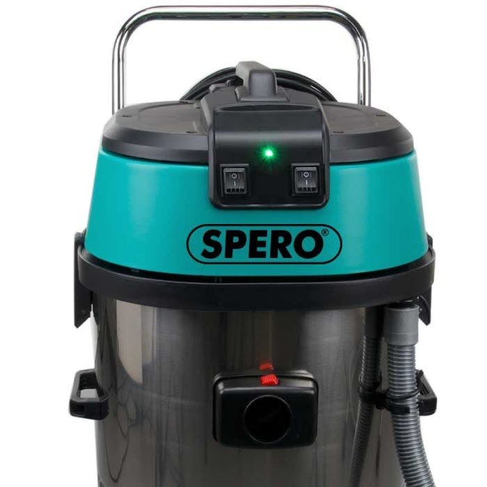 Spero tools Industrie-Staub- und Wassersauger mit Autostopp – 2 Motoren IZ2001AS 2000 Watt – 60 Liter Edelstahltank