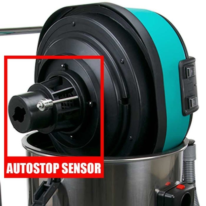 Spero tools Industrie-Staub- und Wassersauger mit Autostopp – 2 Motoren IZ2001AS 2000 Watt – 60 Liter Edelstahltank