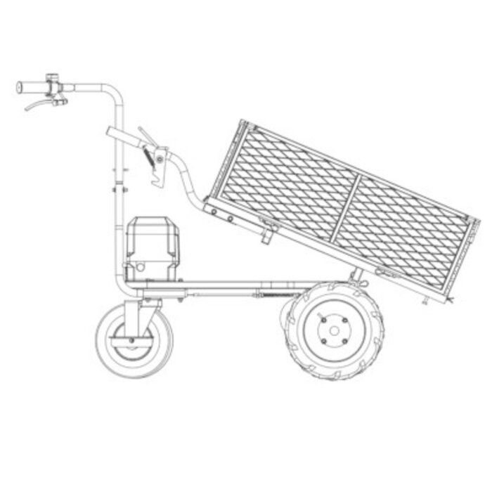 Hzc / Landworks Elektrische Accu  kruiwagen tot 230 kg laadvermogen (ES231)