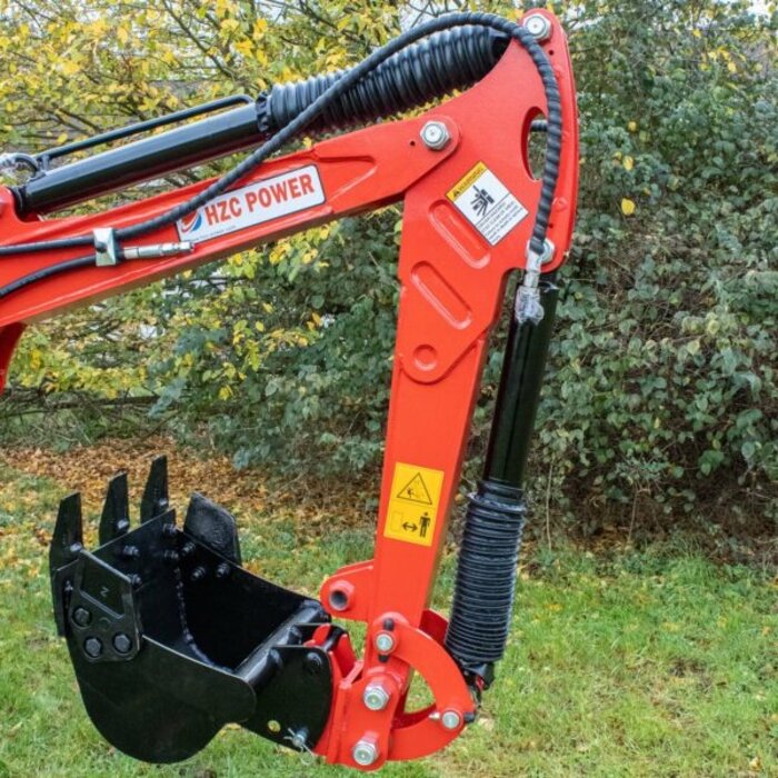 Hzc / Landworks Minibagger Verstellbarer Unterwagen Schwenkbarer Baggerarm