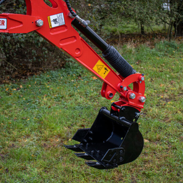 Hzc / Landworks Minigraafmachine verstelbaar onderstel zwenkbaar graafarm