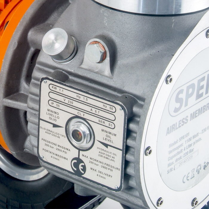 Spero tools 4,0 l/min Airless-Membranpumpe, 30-Liter-Trichter – SPA101B