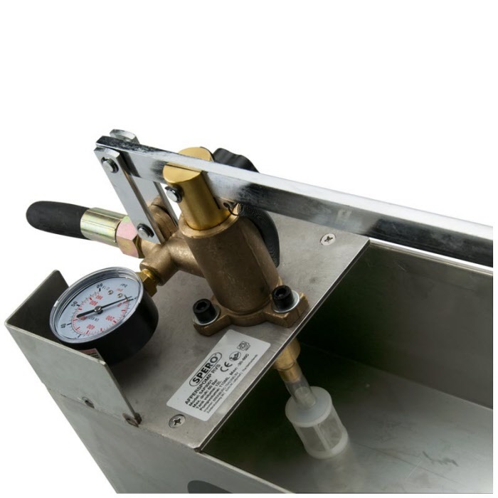 Spero tools Afperspomp 12 liter RVS bak leiding afperspomp - max. druk 60 bar SAP3001