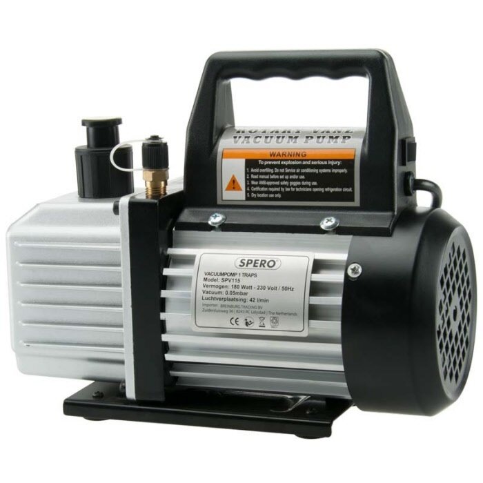 Spero tools Vacuum pump 42Ltr/min - 180Watt - 1 stage vacuum pump - Max: 0.05Bar