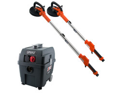 Spero tools Plafond & Wandschuurmachine & 1400 Watt M-Klasse Stofzuiger