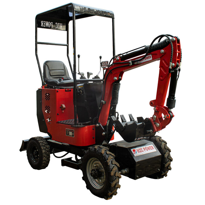 Hzc / Landworks Benzin-Minibagger, 4-Rad, verstellbarer Unterwagen (BVR600K)