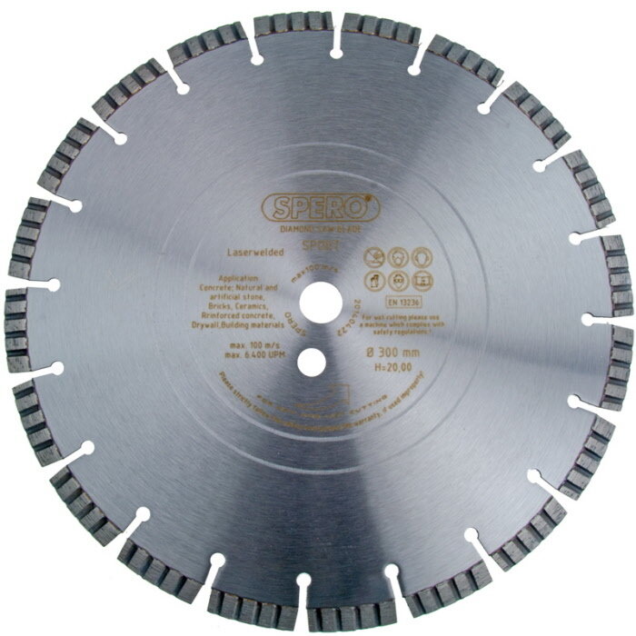 Spero tools spero_sawblade_betonpro_300mm_b spero_sawblade_betonpro_300mm_a 350mm Beton Diamant-Sägeblatt PRO Bohrung 25,40mm
