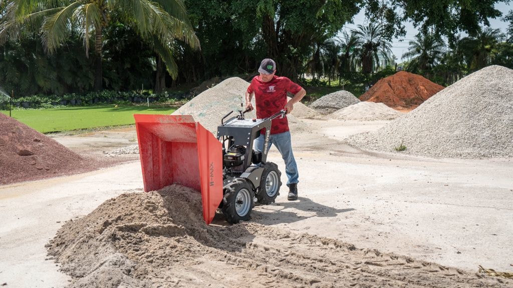 Muck-Truck H-Max 4 wheel wheelbarrow wheel dumper hydraulic tipping