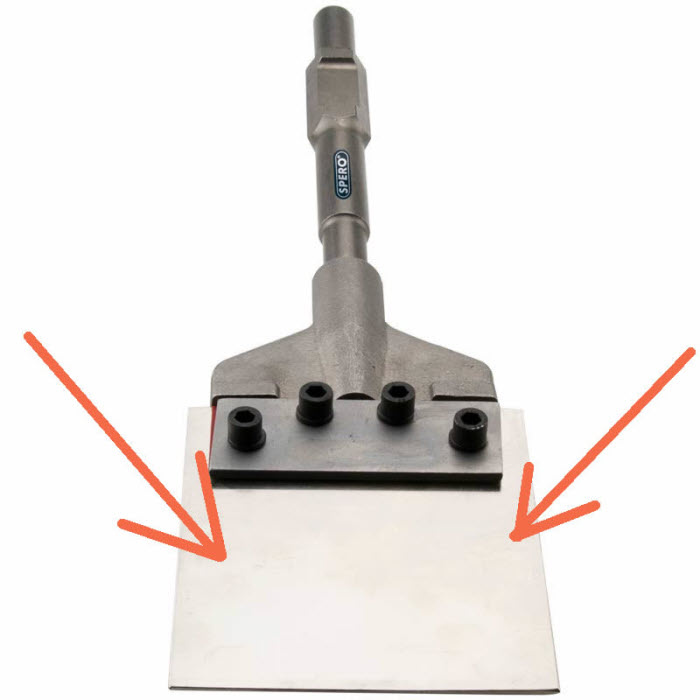 Spero tools Loose Chopping Plate Metal carpet/linoleum for spade set demolition hammer trolley, BHT4001