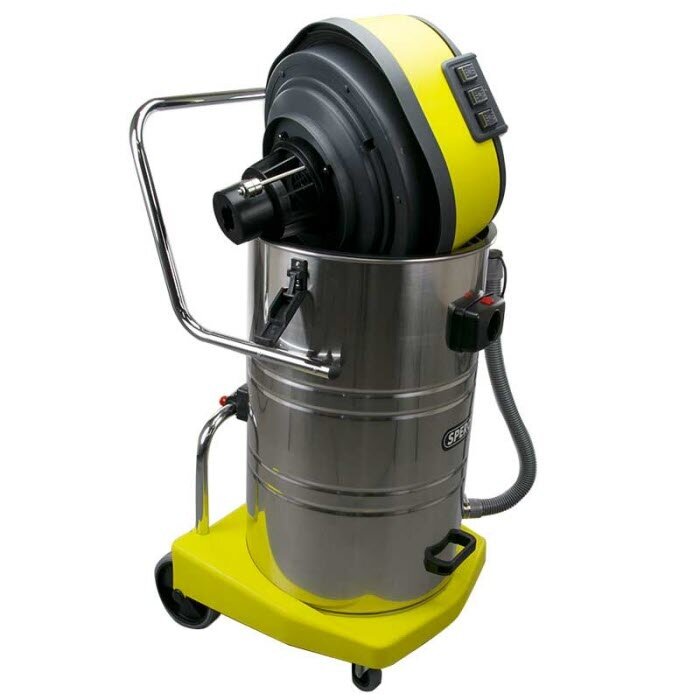 Spero tools Staub- und Wasserstaubsauger 3000 Watt – 80-Liter-Edelstahltank Industrie-Staub- und Wasserstaubsauger mit Autostop – 3 Motoren IZ3001AS
