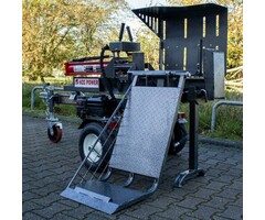 Hzc / Landworks 25 ton horizontal log splitter with petrol engine, log lift and protective cover (HS25205)
