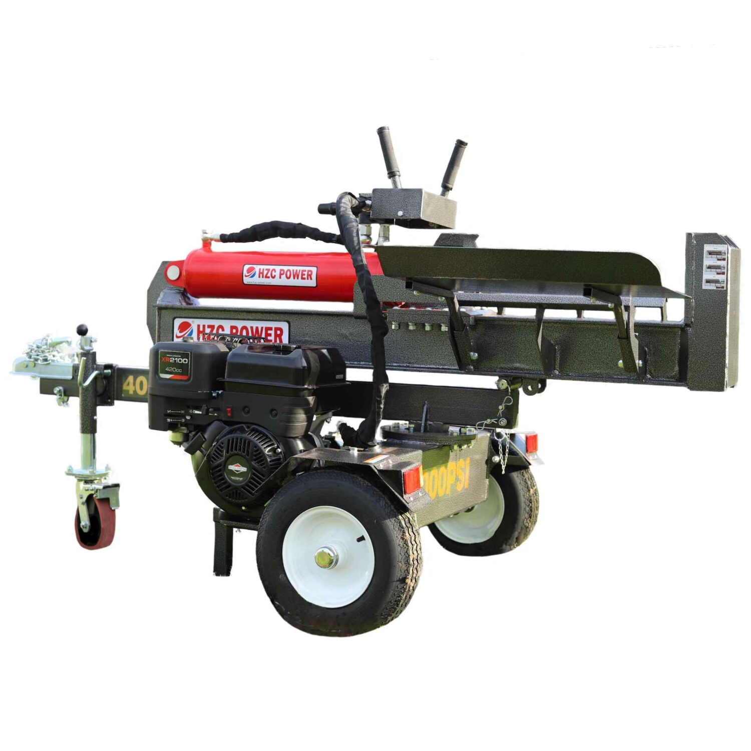 Hzc / Landworks 40 Tonnen stehender und liegender Holzspalter mit Benzinmotor und Tisch (HS40285)